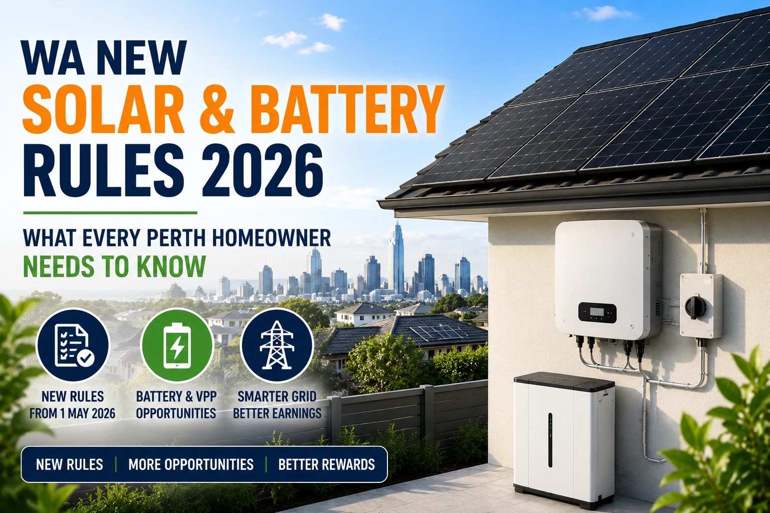 WA New Solar and Battery Rules 2026 - What Every Perth Homeowner Needs to Know