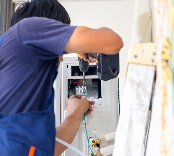 AC component replacement service sourcing and fitting confirmed faulty parts including fan motors, capacitors, and control boards – Ares Energy & Electricals