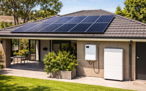 Solar battery added to an existing rooftop solar system by licensed Ares Energy electrician – Ares Energy & Electricals