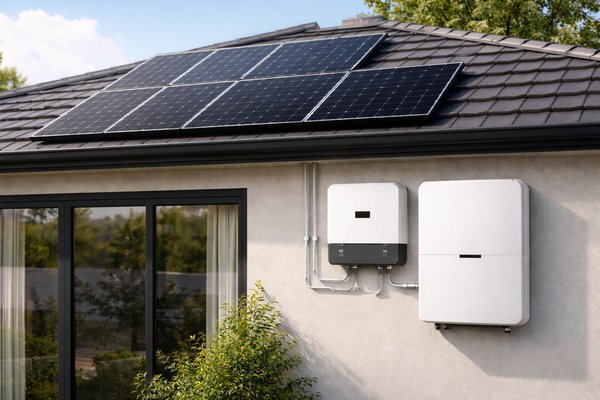 Solar battery system connected to rooftop solar and inverter for home energy storage and backup – Ares Energy & Electricals