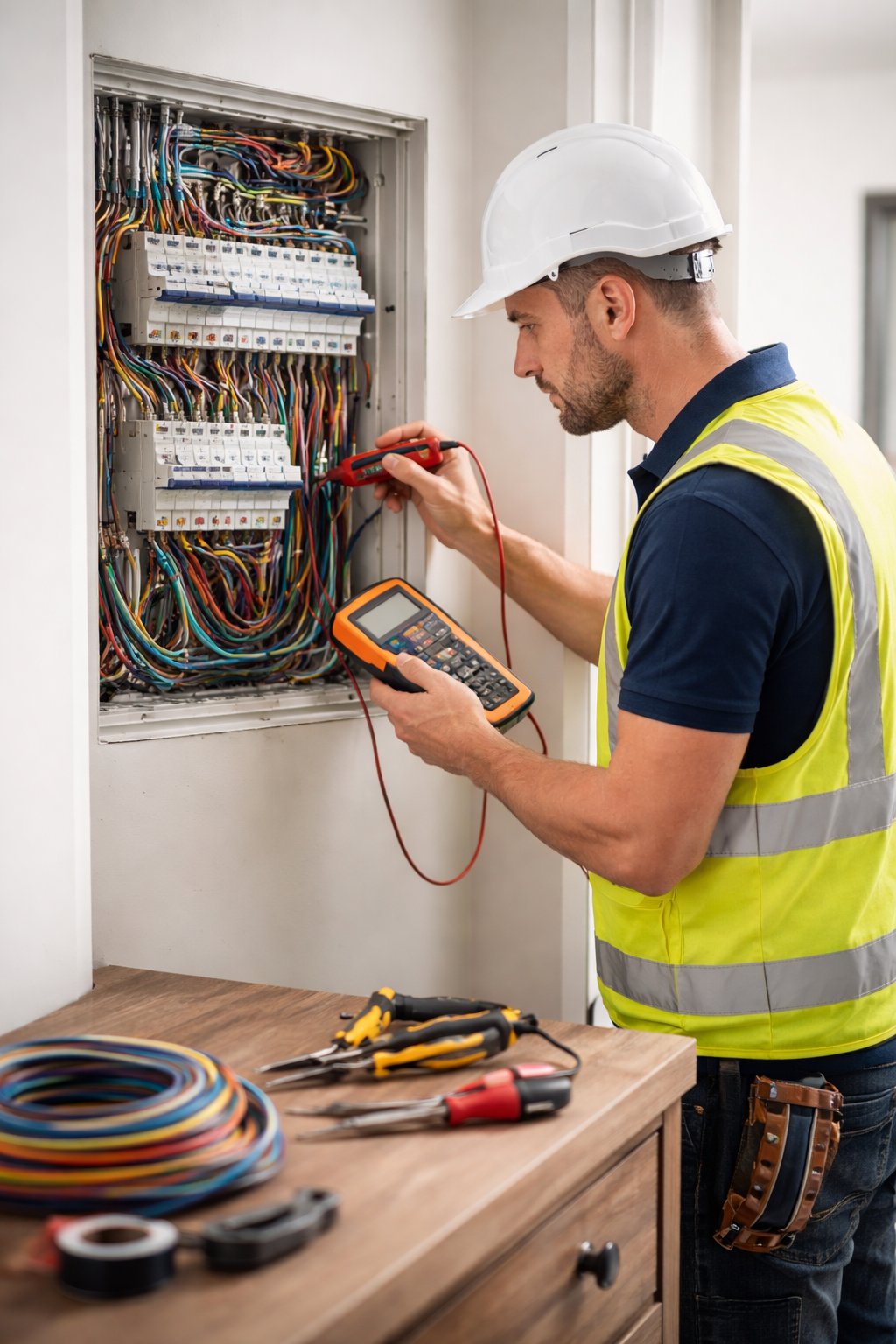 Ares Energy electrician completing safe, compliant home wiring and rewiring work to current Australian standards – Ares Energy & Electricals