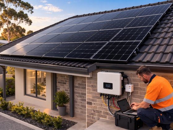 Solar inverter firmware update and system performance configuration completed by licensed technician – Ares Energy & Electricals