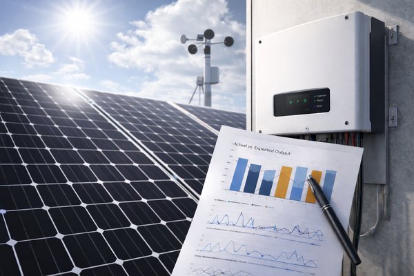 Solar performance testing using monitoring equipment to measure panel output and inverter efficiency – Ares Energy & Electricals